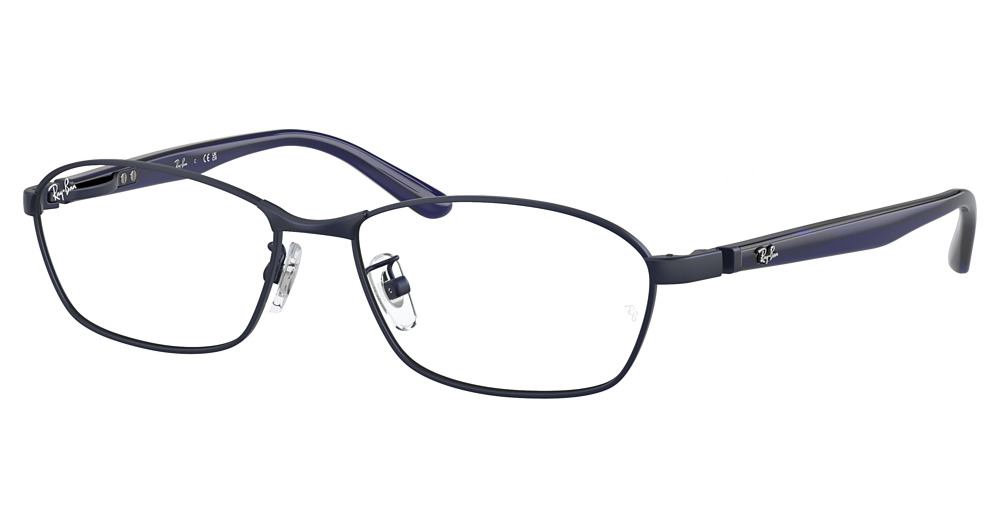 Ray-Ban RX6502D round eyeglasses in Matte Blue