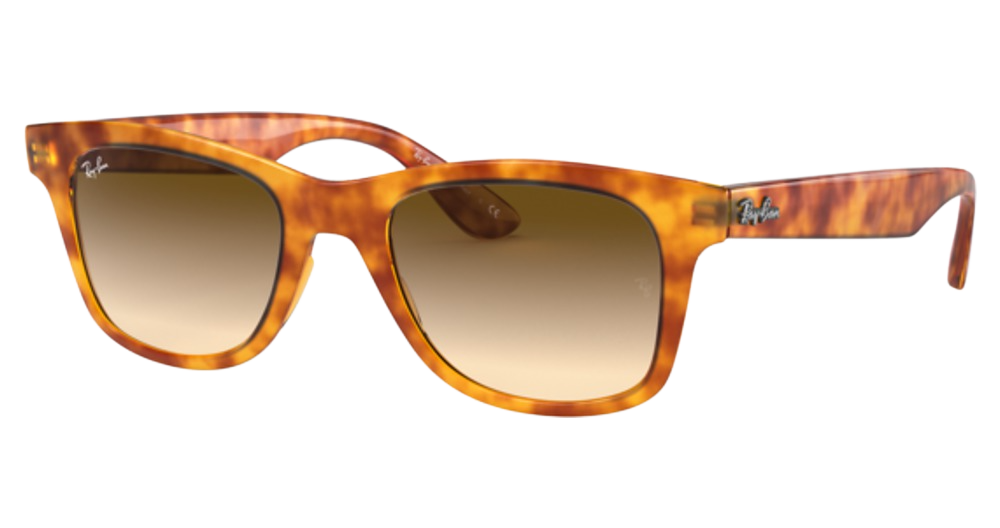 Ray-Ban RB4640F square sunglasses in Yellow Light Havana/Clear Gradient Brown