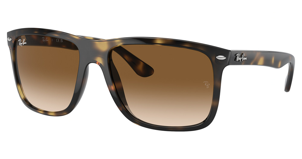 Ray-Ban RB4547F BOYFRIEND TWO square sunglasses in Havana/Clear Gradient Brown