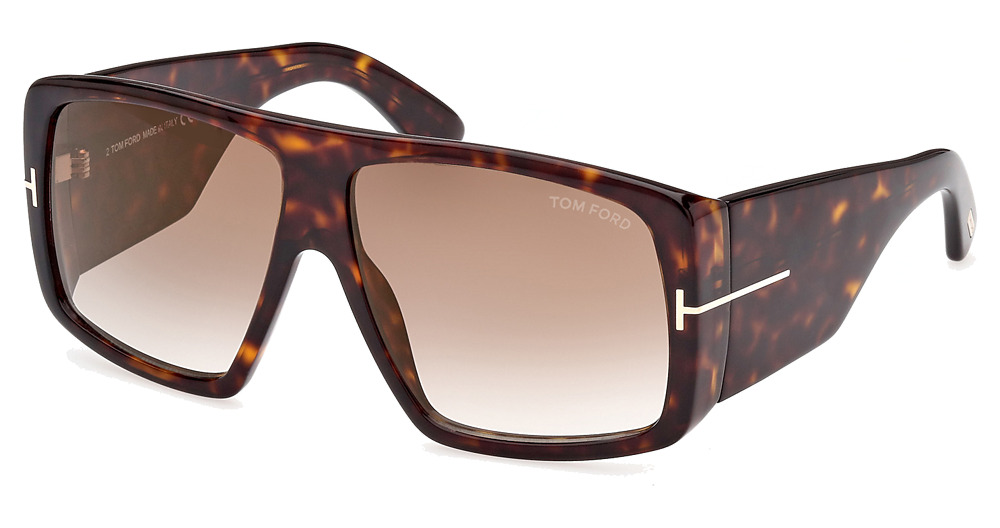 Tom Ford FT1036 square sunglasses in Dark Havana/Gradient Brown