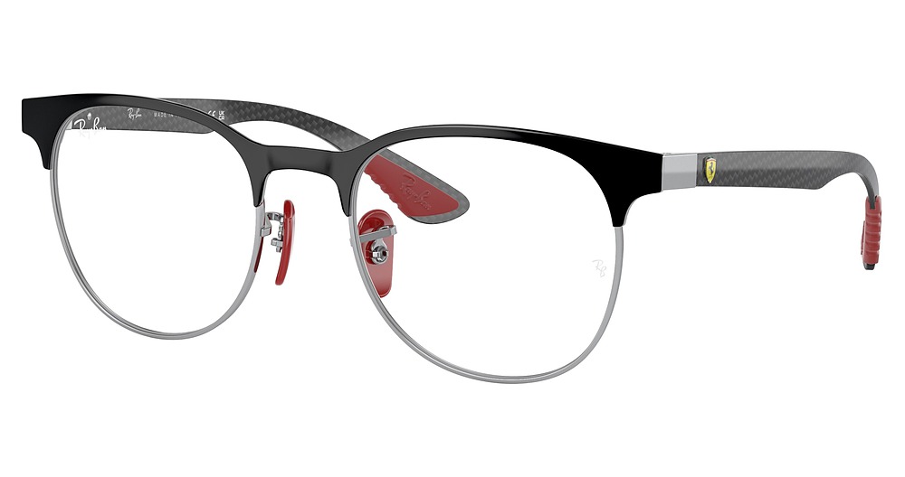 Ray-Ban RX8327VM round eyeglasses in Black on Silver