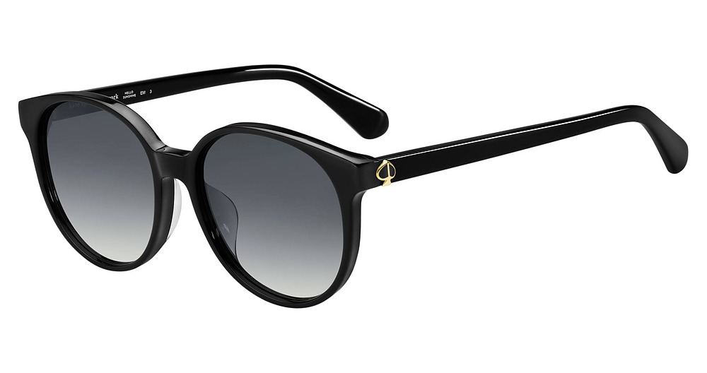 Kate Spade Eliza/F/S round sunglasses in Black/Grey Shaded
