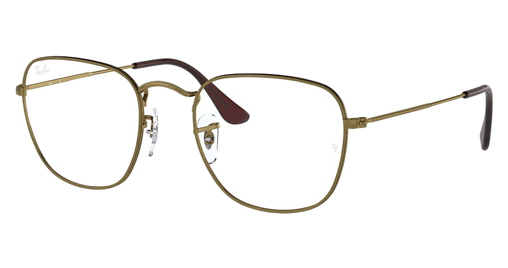 Ray-Ban RX3857VF FRANK round eyeglasses in Antique Gold