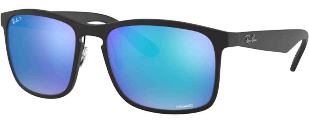 MATTE BLACK / GREEN MIRROR BLUE