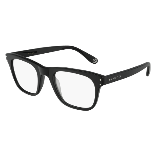 Gucci GG0476O square eyeglasses in Black Black Transparent