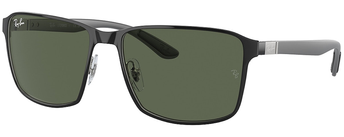 BLACK ON SILVER / DARK GREEN