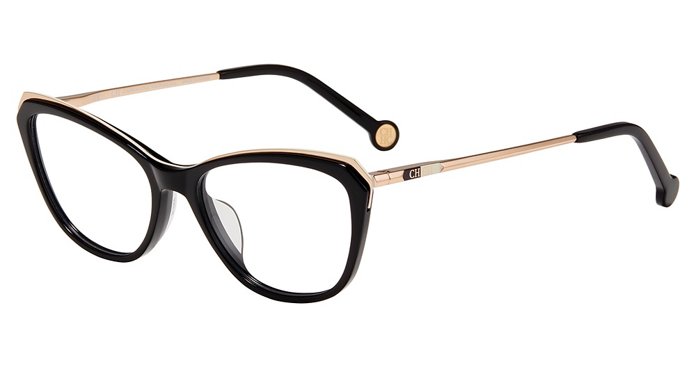 Carolina Herrera VHE854K cateye eyeglasses in Black 0700