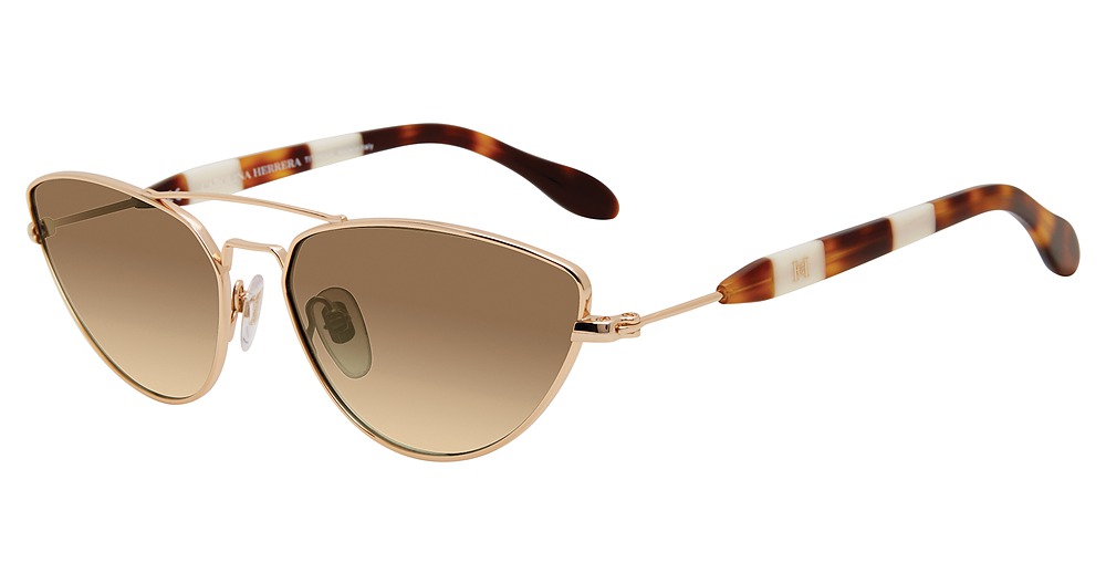 Carolina Herrera SHN059M cateye sunglasses in Gold Brown 300 Y
