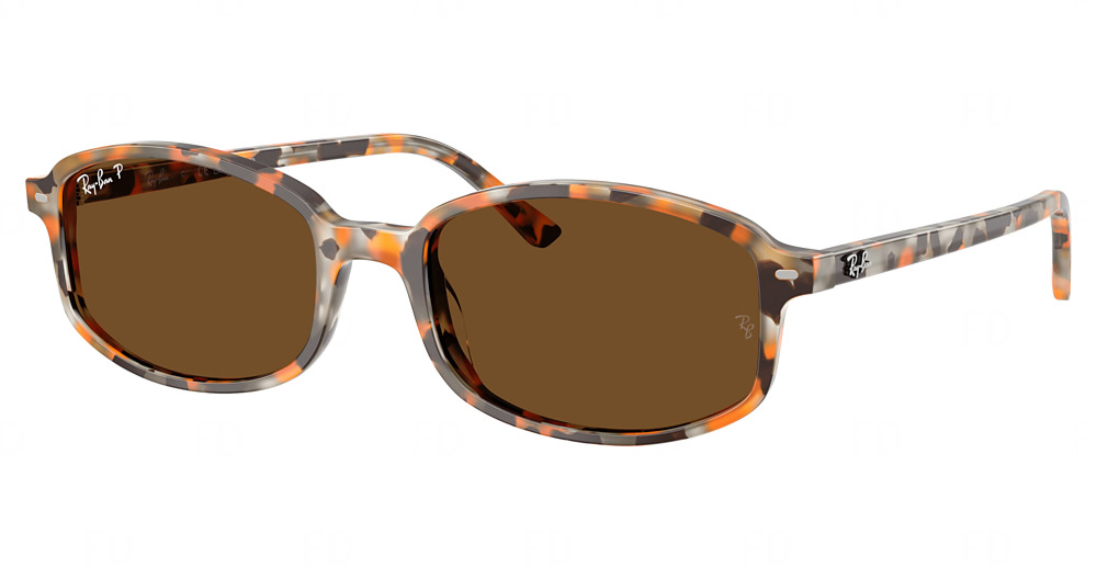 Ray-Ban RB2232F round sunglasses in Havana Brown Grey/Brown Polarized