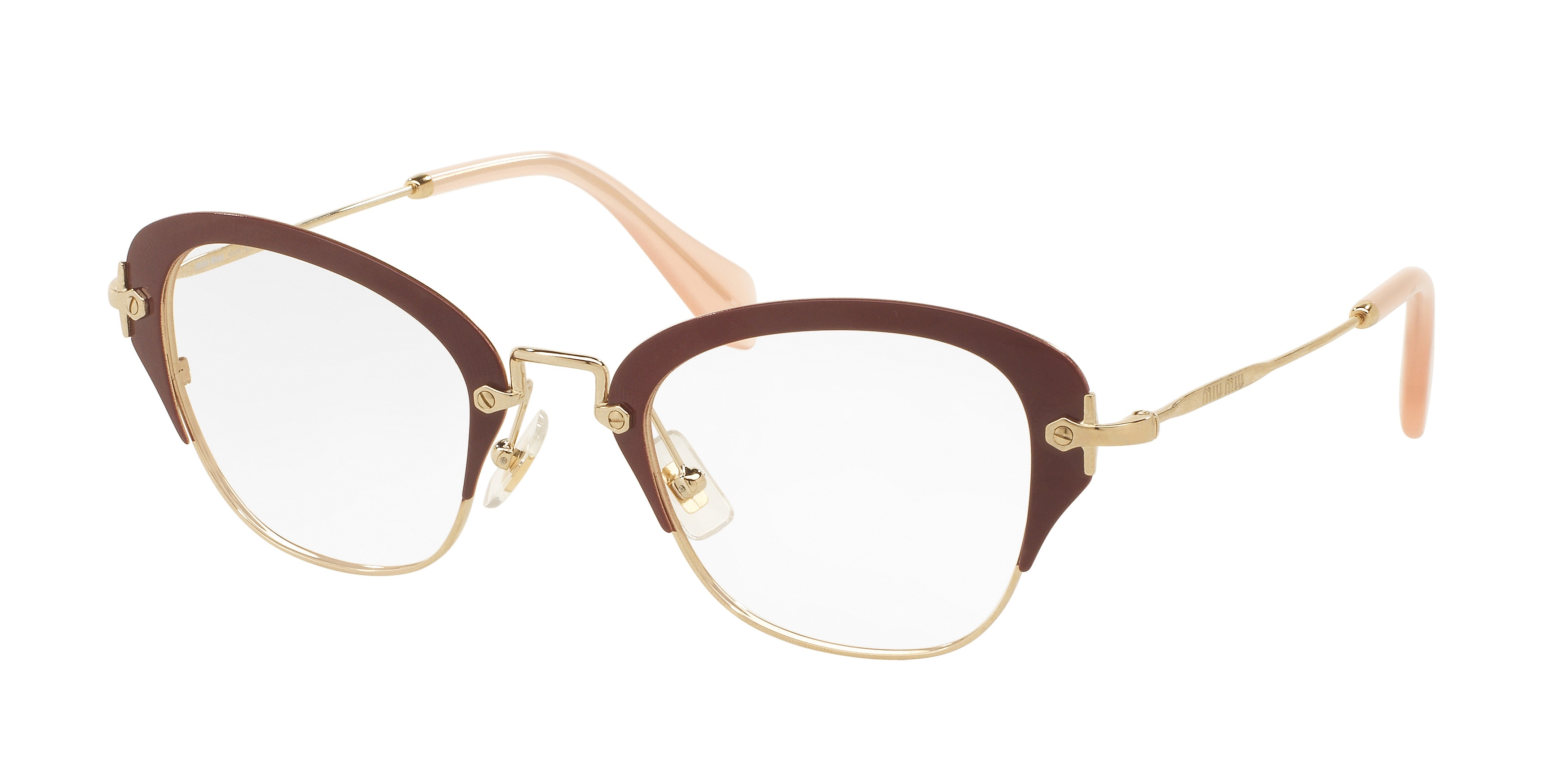 Miu Miu MU 53OV square eyeglasses in Amaranth