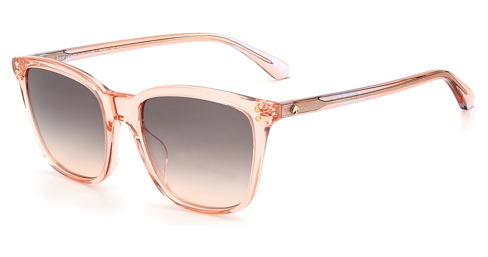 Kate Spade PAVIA/G/S square sunglasses in Peach/Grey Shded Pink