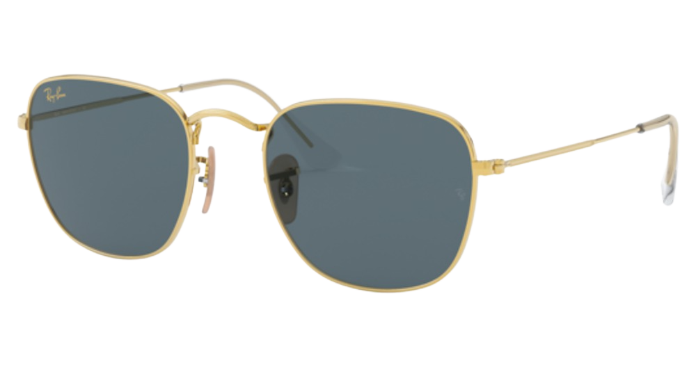 Ray-Ban RB3857 FRANK round sunglasses in Legend Gold/Blue