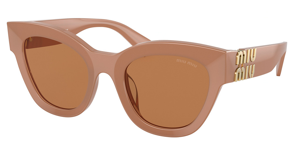 Miu Miu MU 01YSF round sunglasses in Caramel/Brown