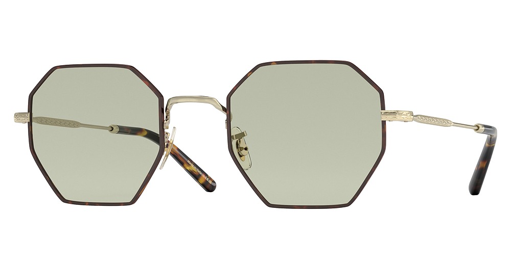 BRUSHED GOLD/TORTOISE / DEMO LENS GREEN WASH