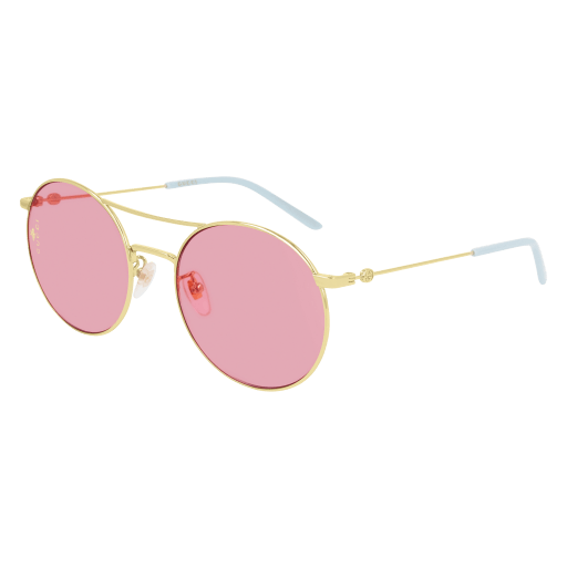 Gucci GG0680S round sunglasses in Gold Gold Pink/Nylon