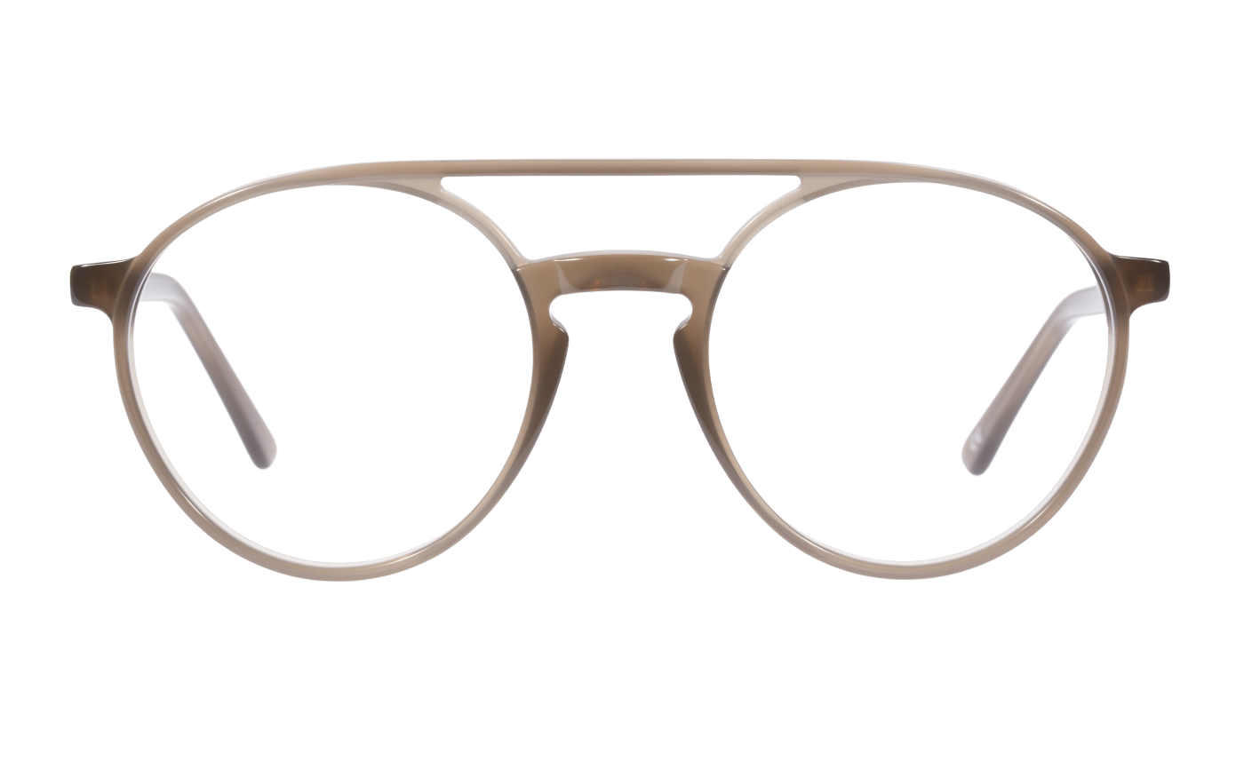 Brown acetate round optical frames with full rims and bridge detail, Andy Wolf 4515