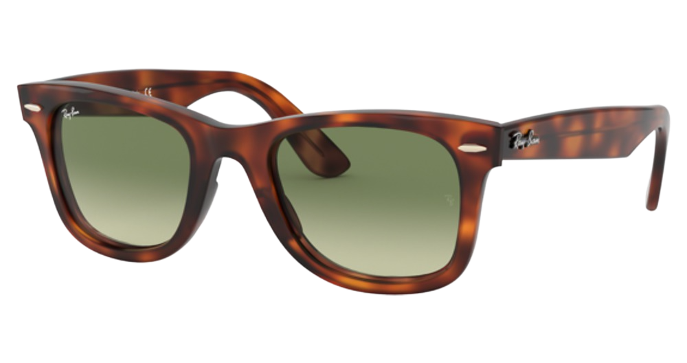 Ray-Ban RB4340 WAYFARER round sunglasses in Red Havana/Green Gradient Green