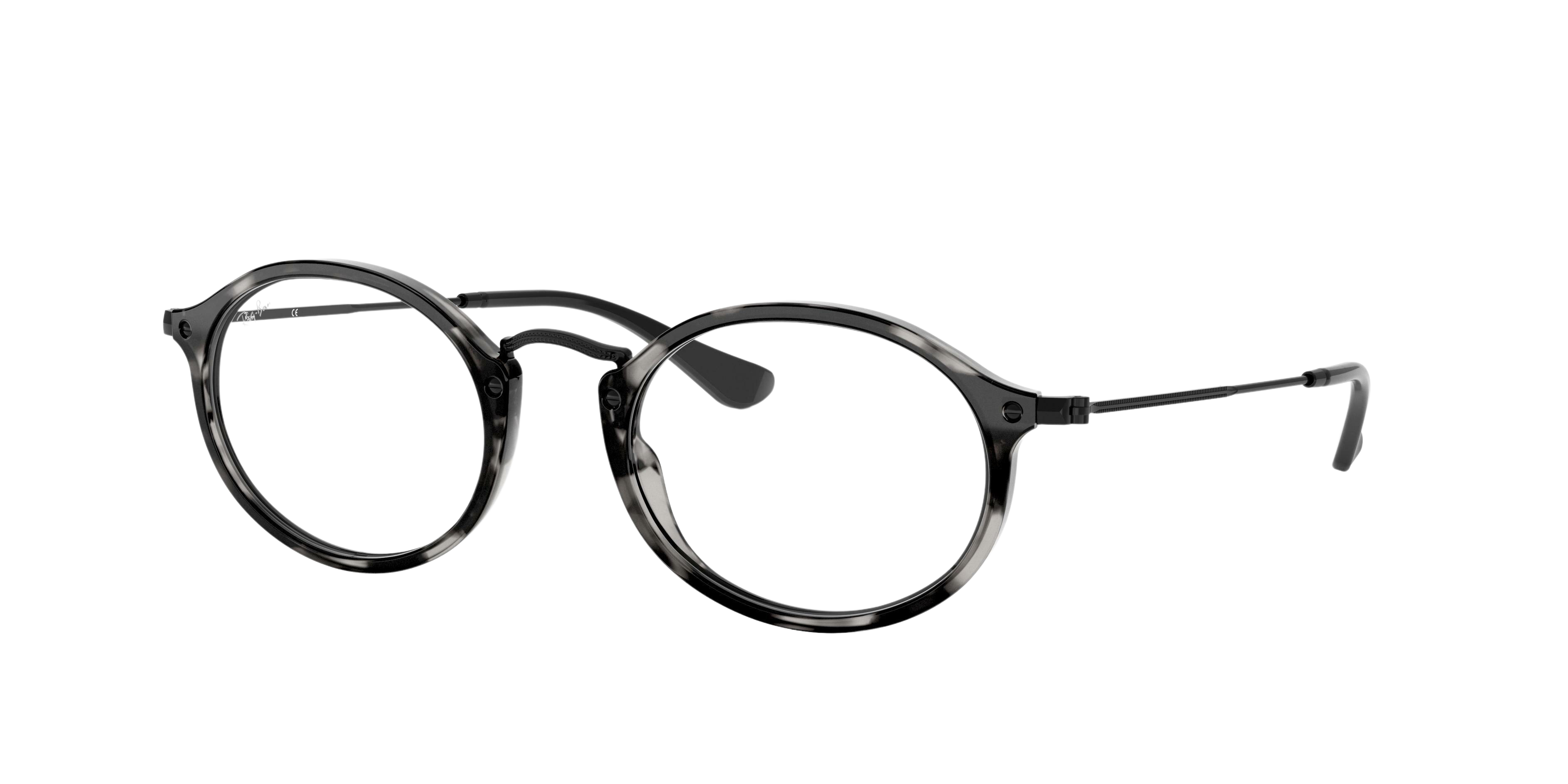 Ray-Ban RX2547V round eyeglasses in Havana Grey