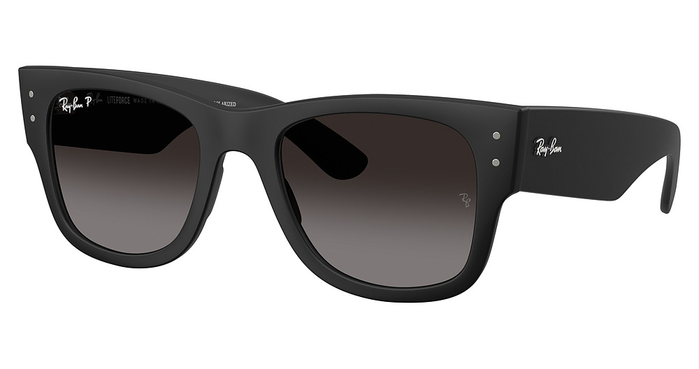 Ray-Ban RB4840S round sunglasses in Sand Black/Grey Gradient Polarized