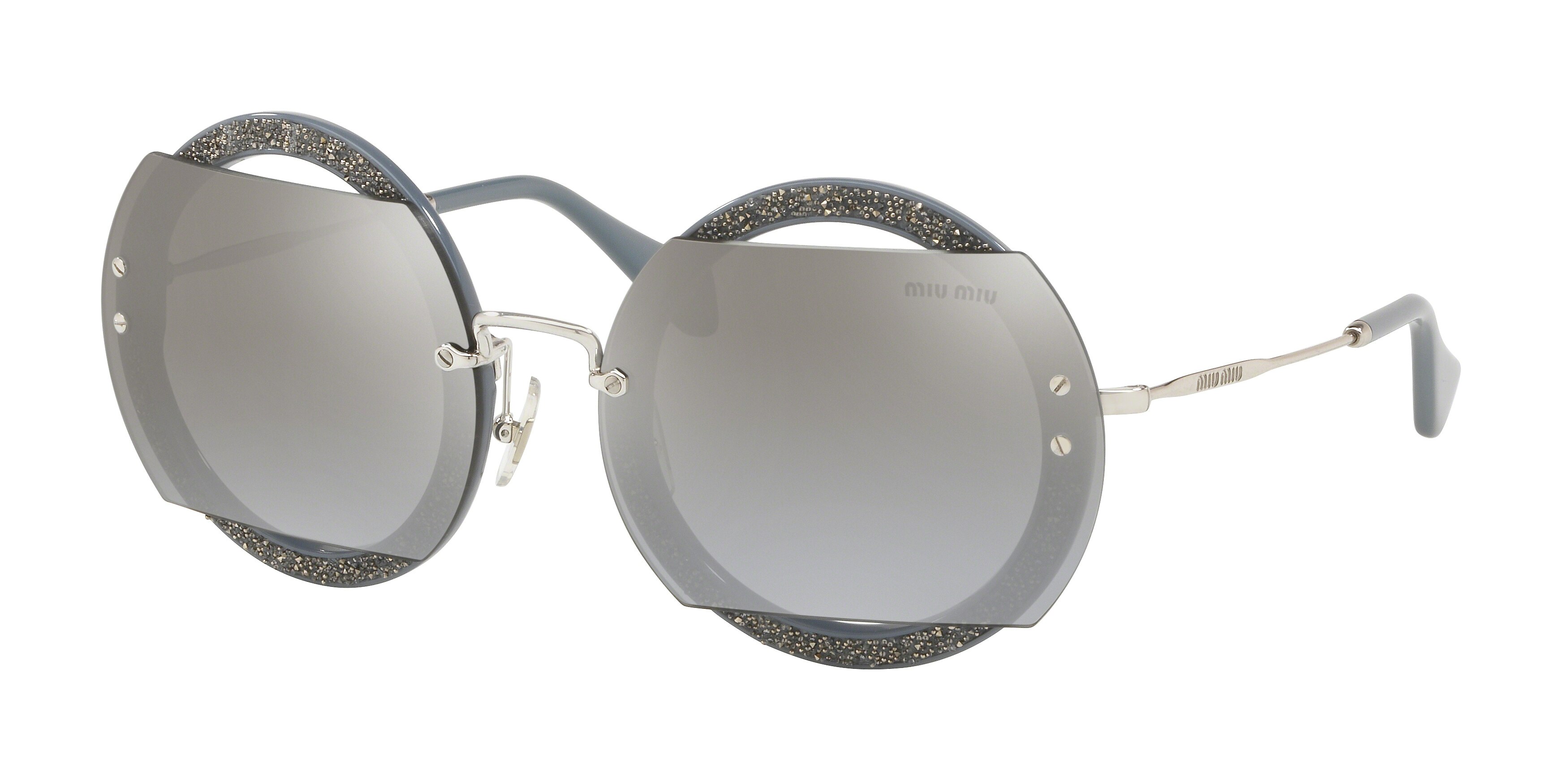 Miu Miu MU 06SS round sunglasses in Grey