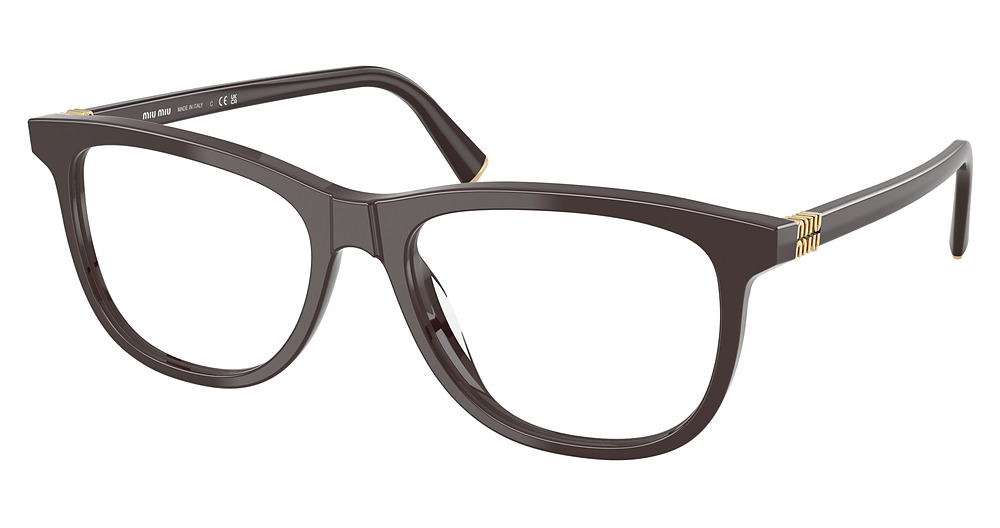 Miu Miu MU 01WV round eyeglasses in Moka