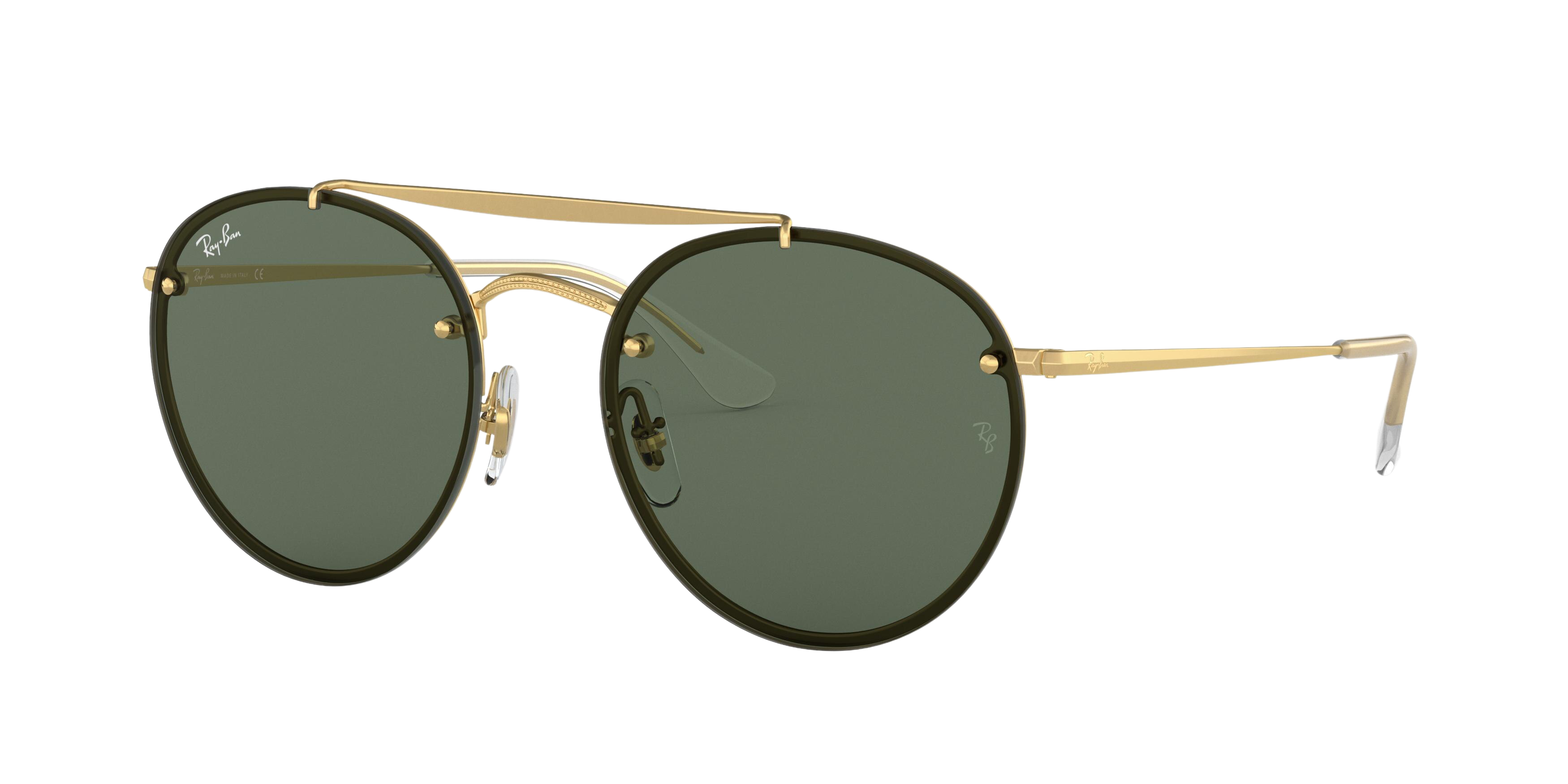 Ray-Ban RB3614N round sunglasses in Demi Gloss Gold