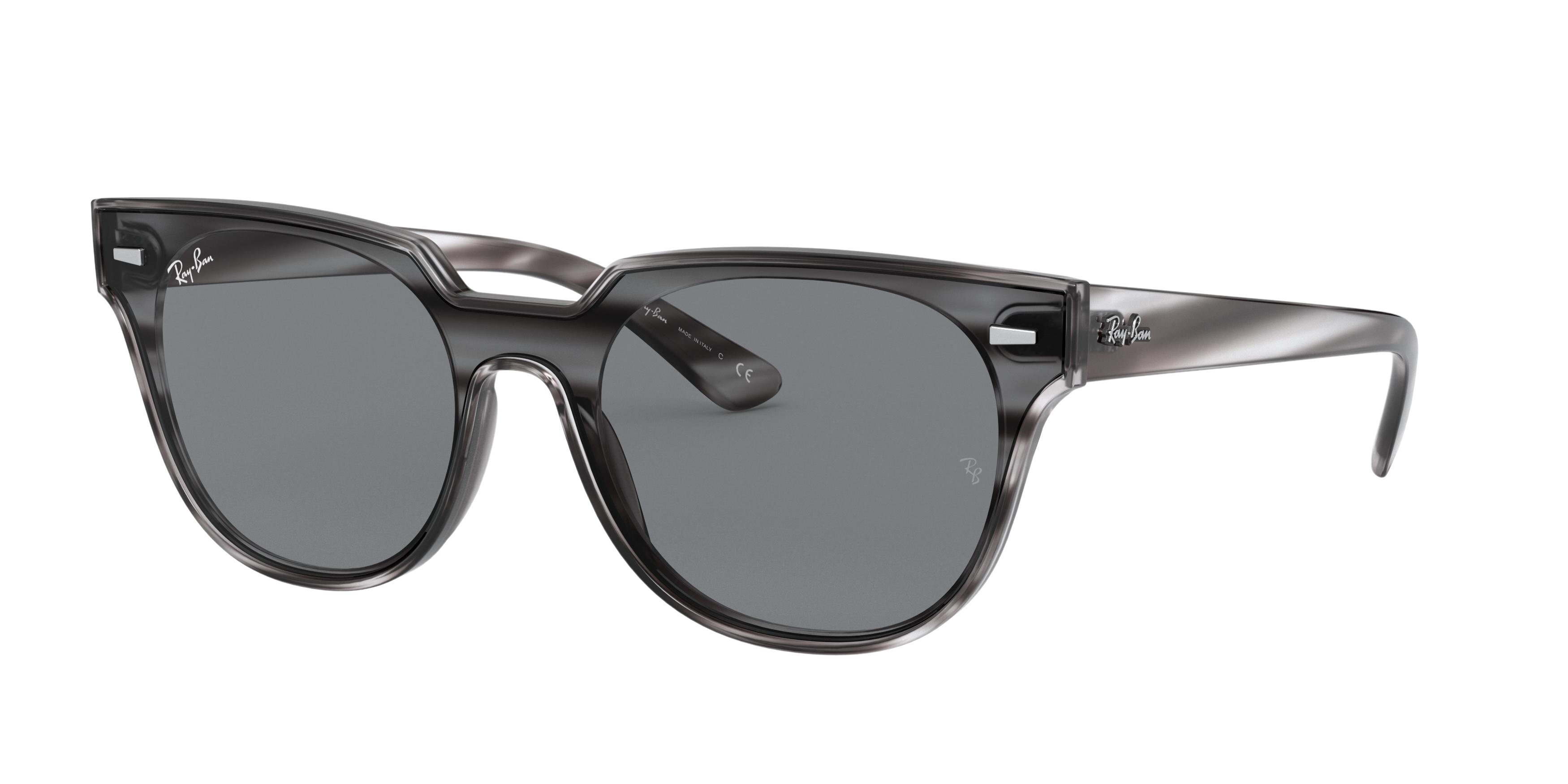 Ray-Ban RB4368NF square sunglasses in Stripede Grey Havana
