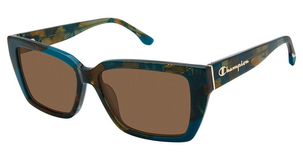 TEAL FEATHERED / DARK BROWN