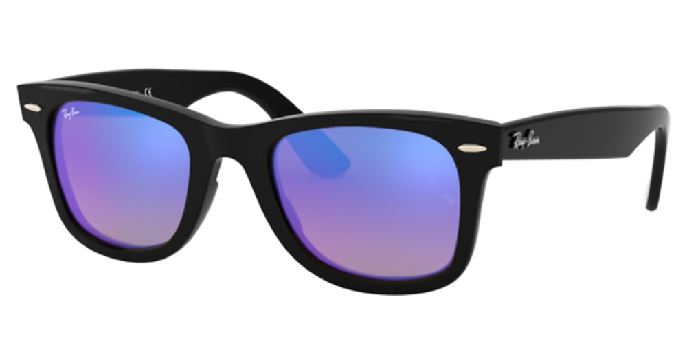 Ray-Ban RB4340 WAYFARER round sunglasses in Black/Brown Gradient Brown Mirror Bl