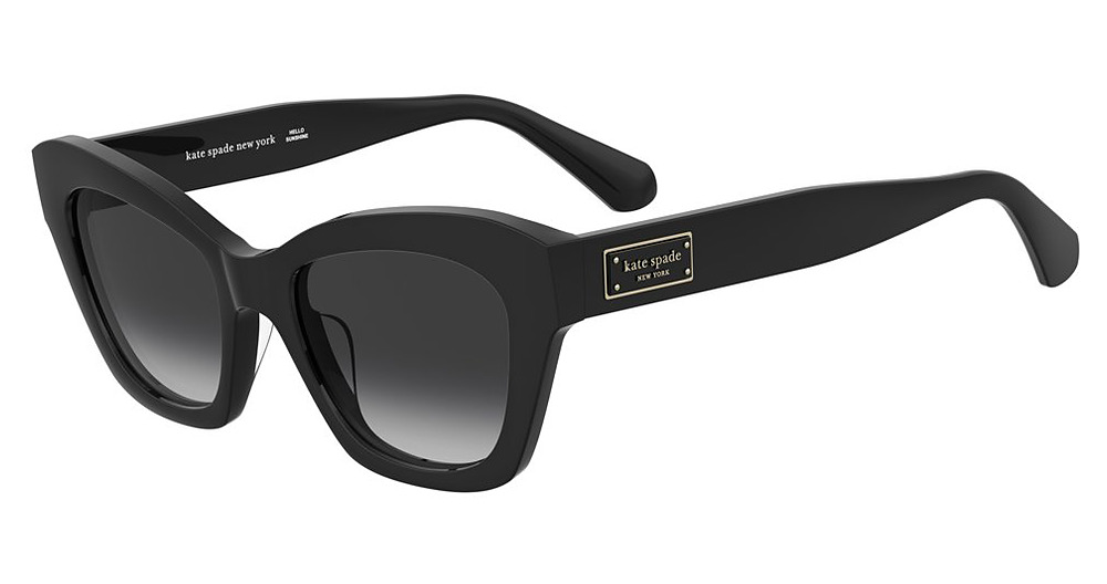 Kate Spade KS DAINA 2GS/US cateye sunglasses in Black Gold B/Grey Shaded Polarized