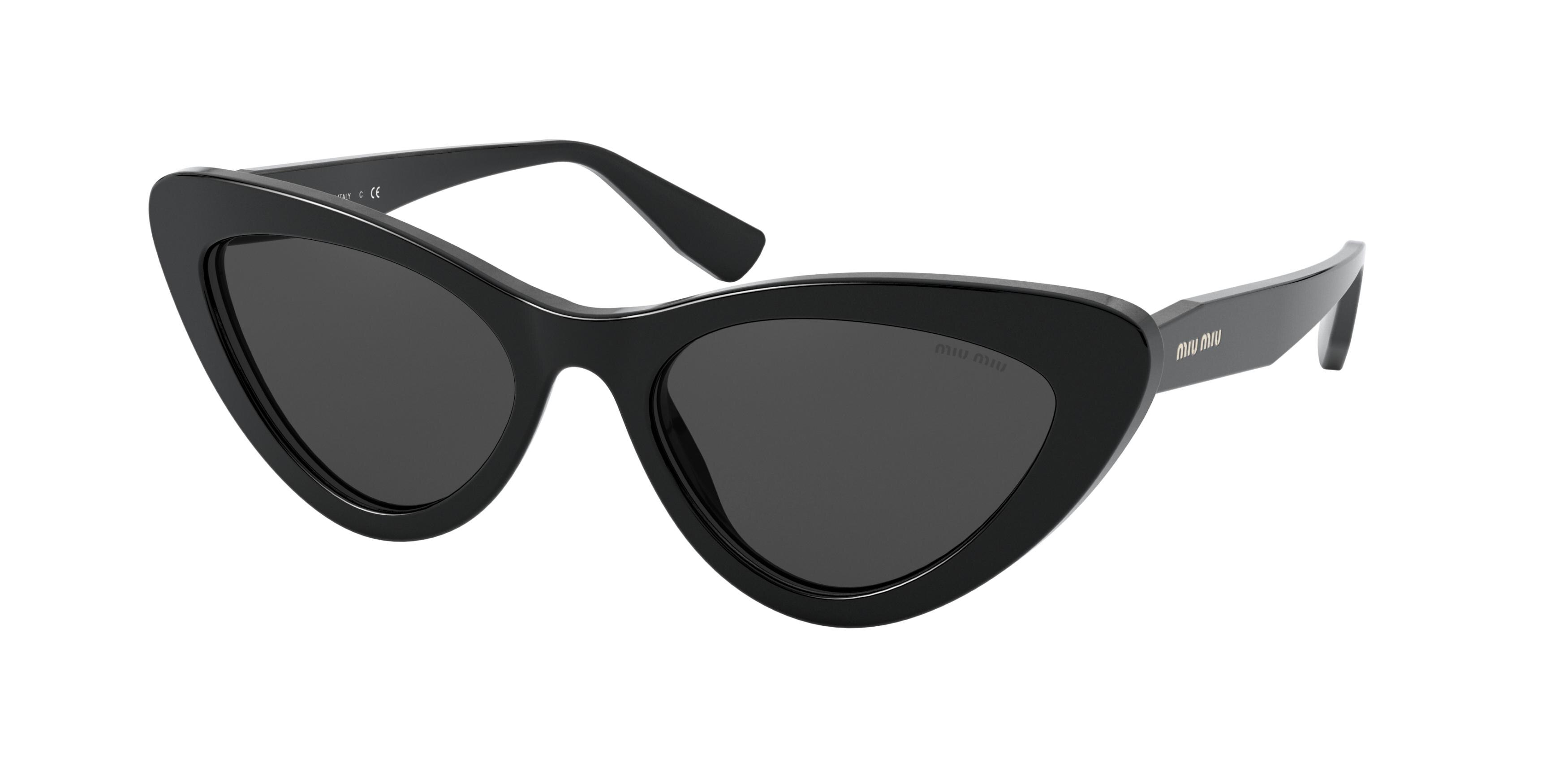 Miu Miu MU 01VS cateye sunglasses in Black