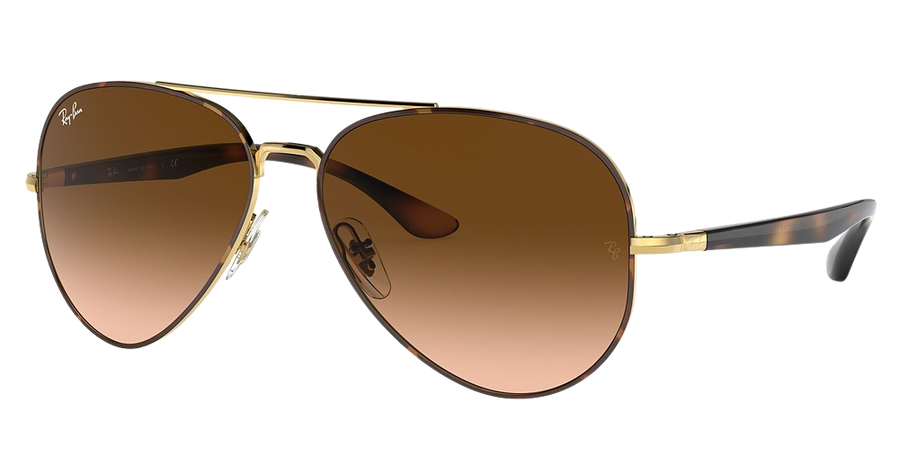 Ray-Ban RB3675 aviator sunglasses in Arista/Pink Gradient Brown