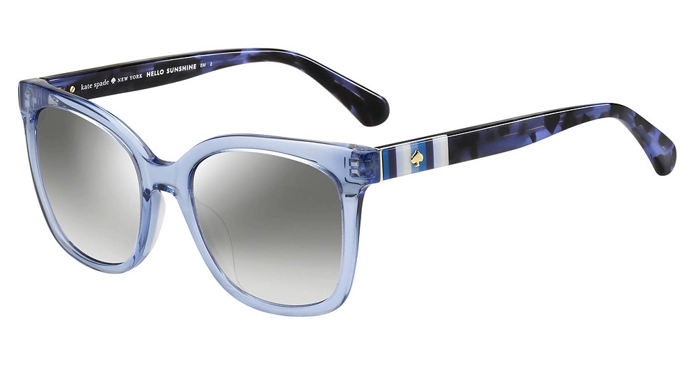 Kate Spade Kiya/S square sunglasses in Blue/Grey Mirrorshade Silver