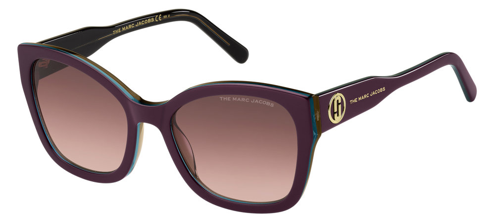 Marc Jacobs MARC 626/S rectangle sunglasses in Burgundy/Pink Doubleshade