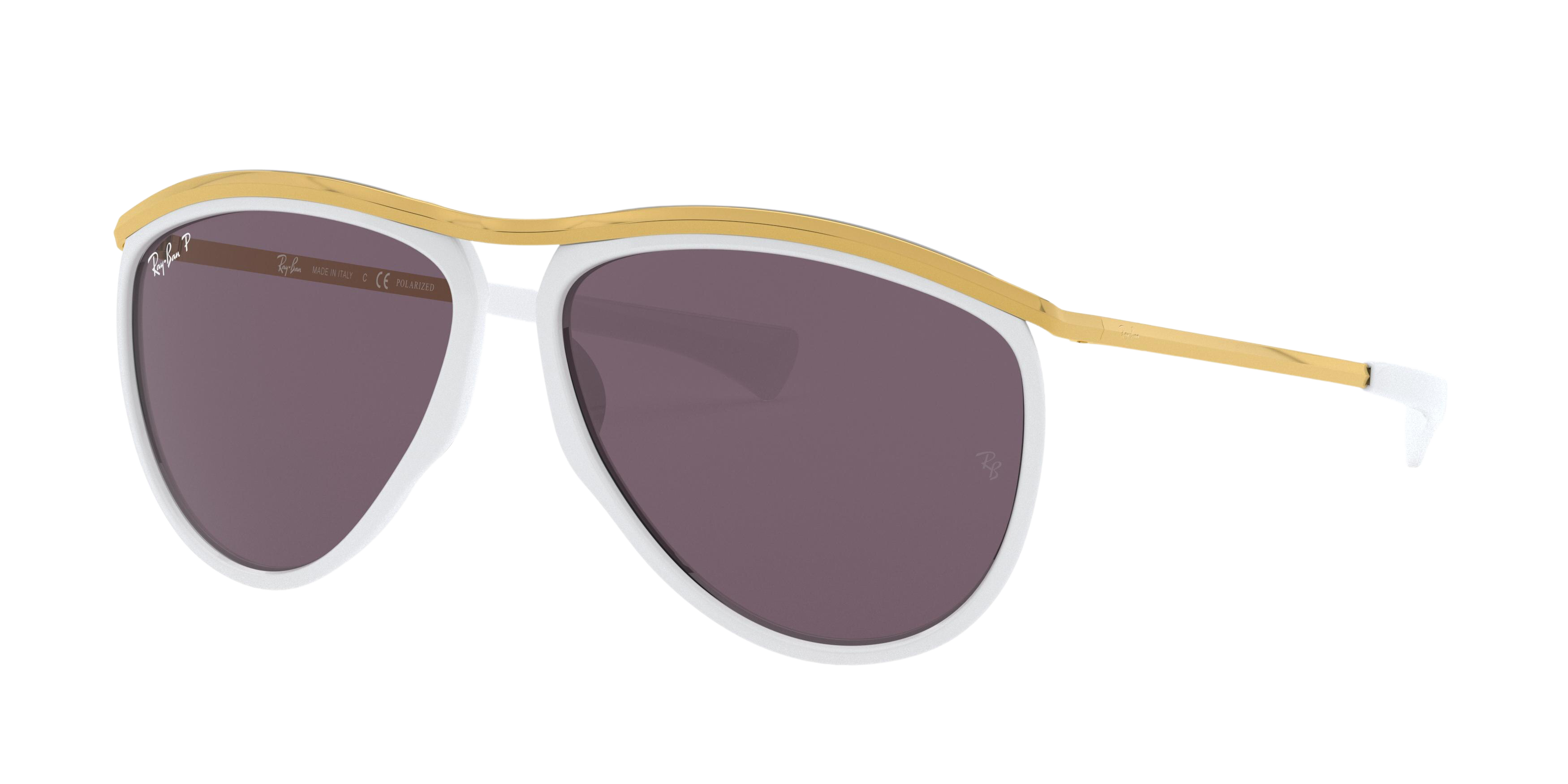 Ray-Ban RB2219 round sunglasses in White