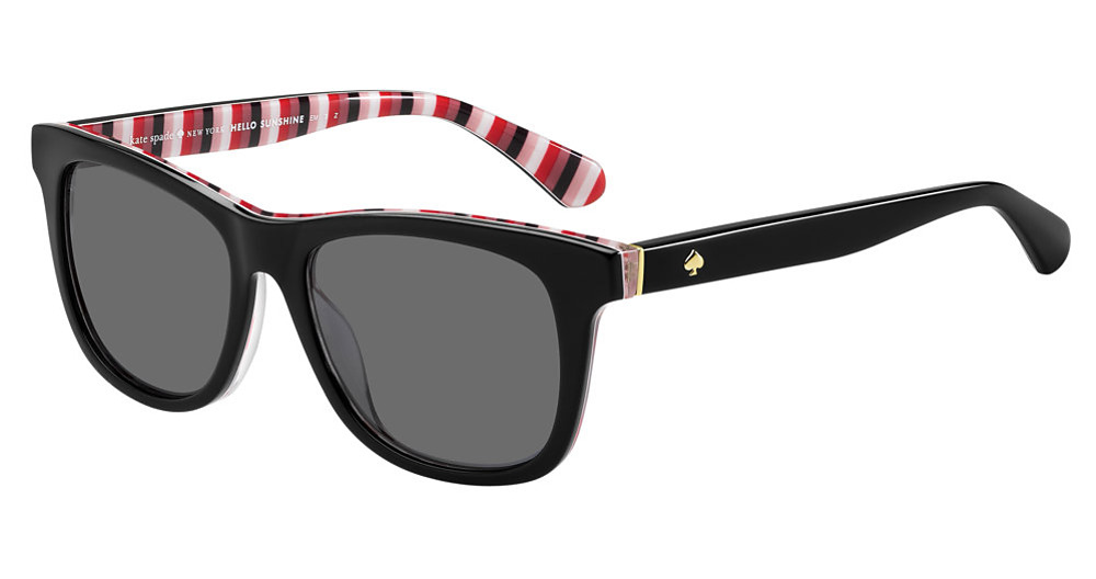 Kate Spade CHARMINE/S/US rectangle sunglasses in Black/Grey Polarized
