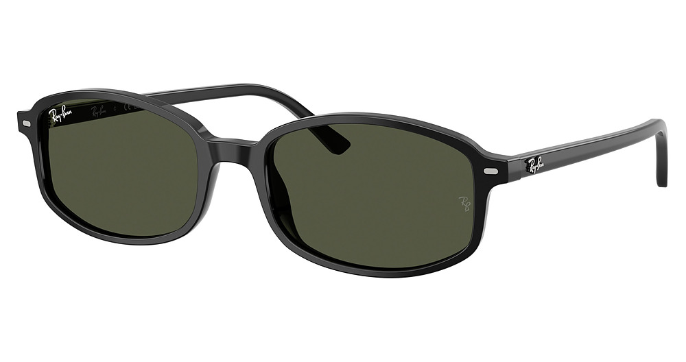 Ray-Ban RB2232F round sunglasses in Black/Green