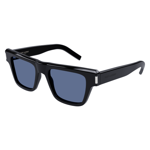 Saint Laurent SL 469 rectangle sunglasses in Black Black Blue/Blue