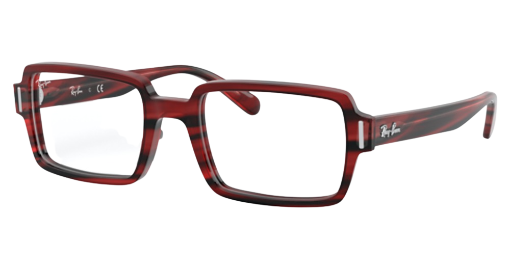 Ray-Ban RX5473 rectangle eyeglasses in Striped Red