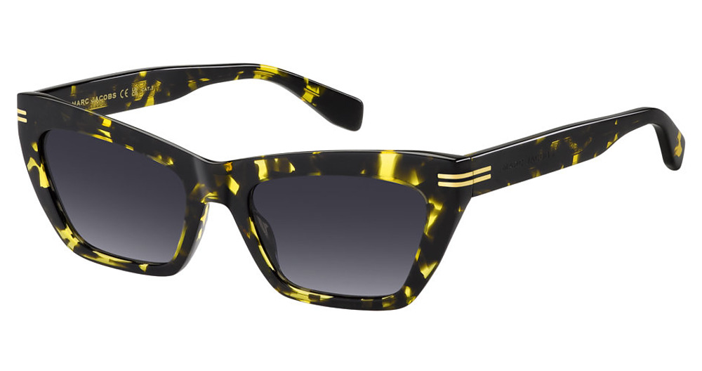 Marc Jacobs MJ 1112/S rectangle sunglasses in Yellow Havana/Dark Grey Shaded