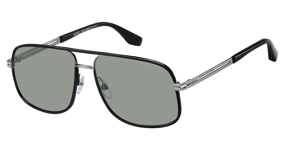 Marc Jacobs MARC 470/S aviator sunglasses in Ruthenium Black/Green