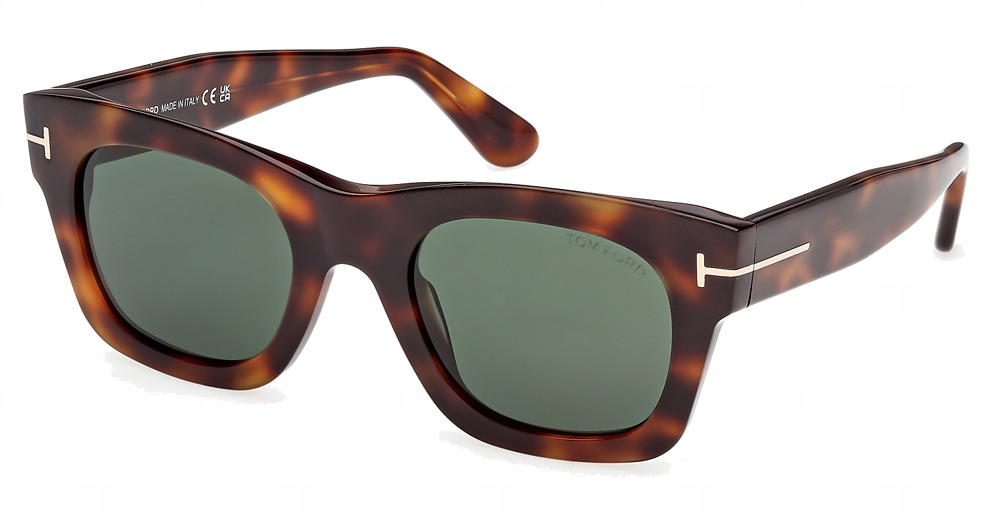 Tom Ford FT1314 square sunglasses in Blonde Havana/Green