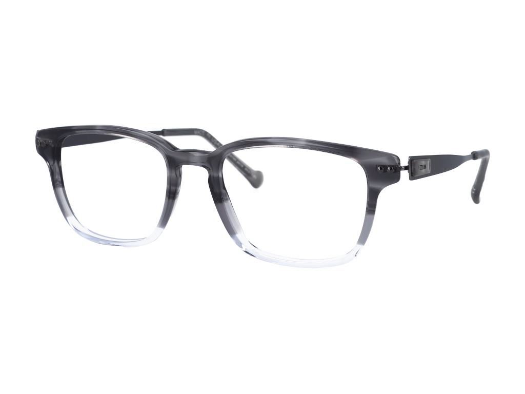 iGreen IGV04.63 square eyeglasses in Crystal w/Smoke Temples