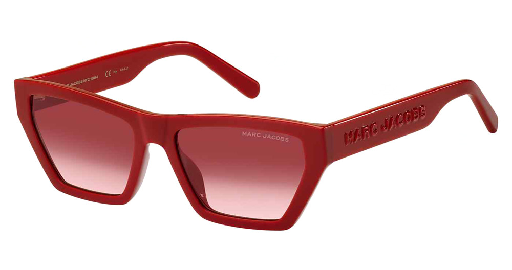 Marc Jacobs MARC 657/S rectangle sunglasses in Red/Red Shaded