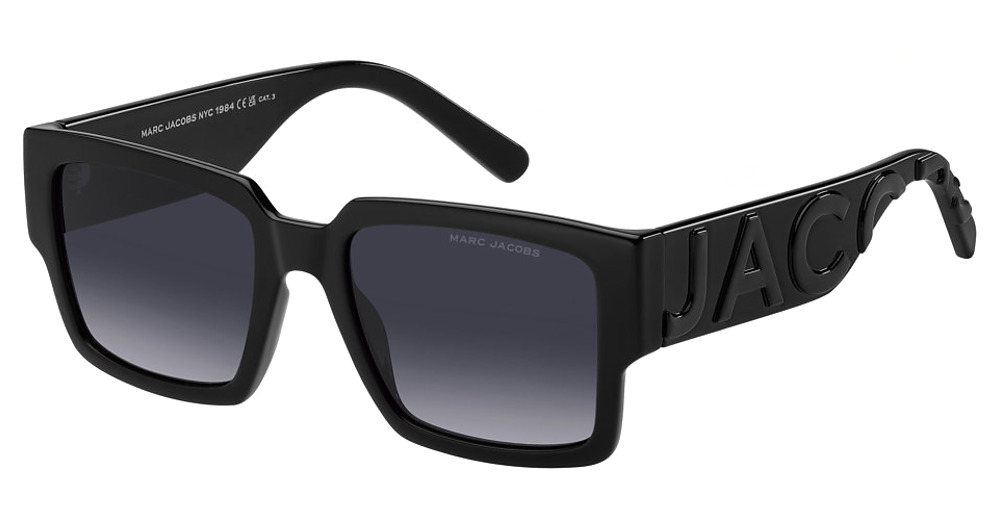 Marc Jacobs MARC 739/S rectangle sunglasses in Blackgrey/Dark Grey Shaded