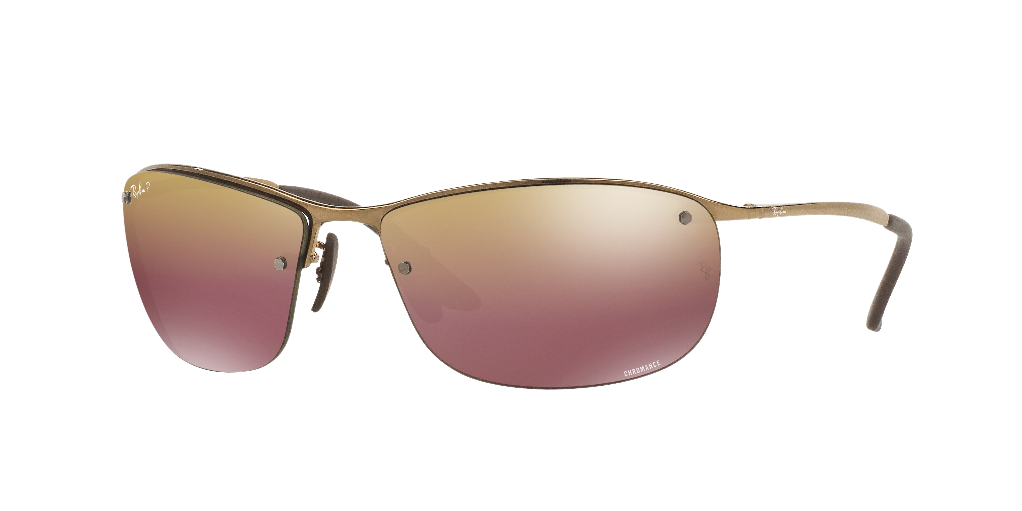 Ray-Ban RB3542 rectangle sunglasses in Shiny Brown