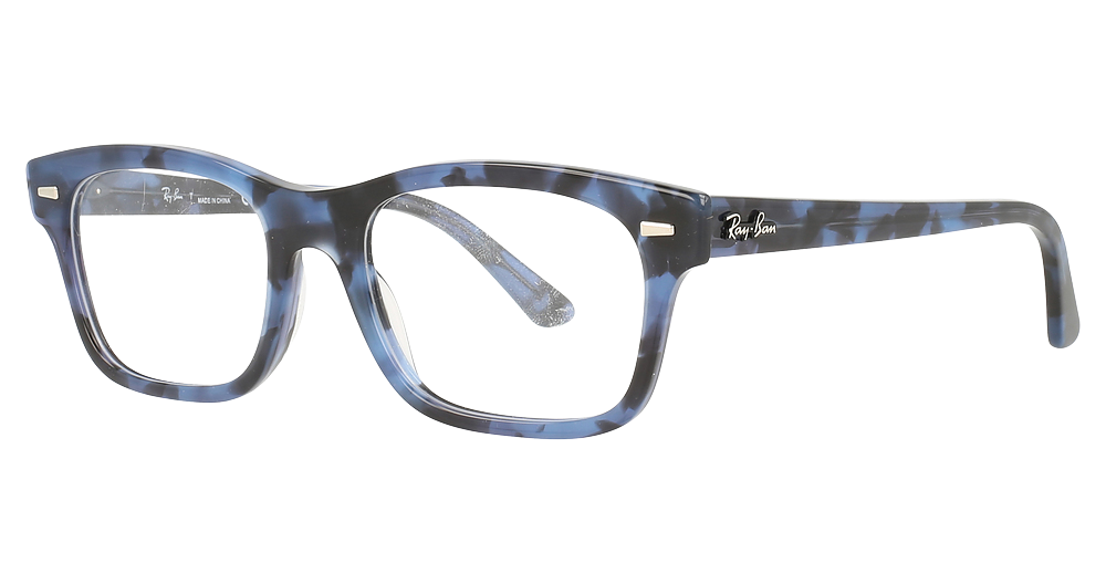 Ray-Ban RX5383 MR BURBANK rectangle eyeglasses in Havana Opal Blue