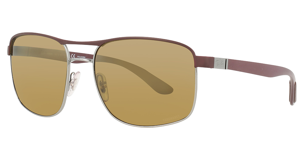 Ray-Ban RB3660CH aviator sunglasses in Matte Violet on Gunmetal