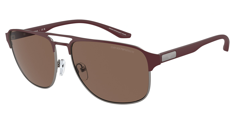 MATTE GUNMETAL/BORDEAUX / DARK BROWN