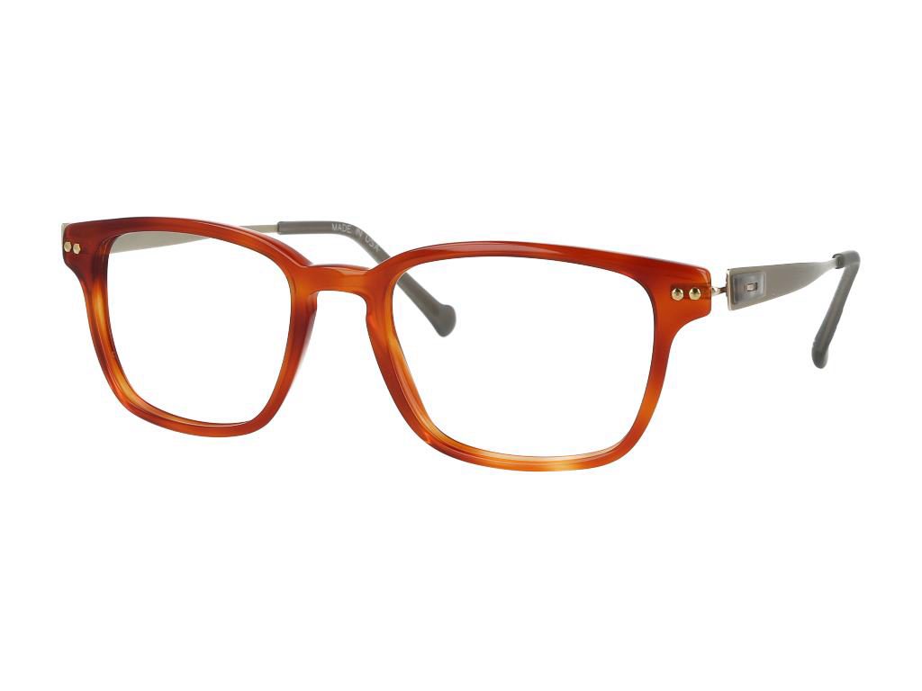 iGreen IGV04.63 square eyeglasses in Horn w/Matte Grey Temples
